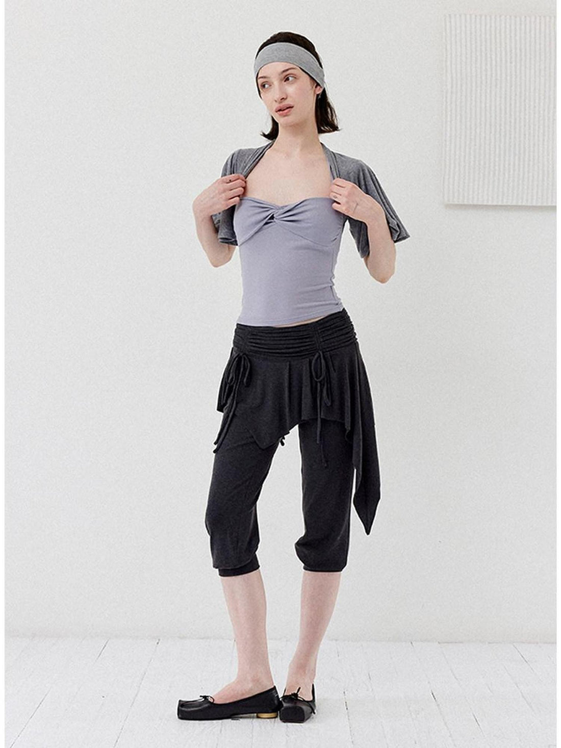 DKZ OFFICIAL Ballet Layered Asym Hem Paneling Women&