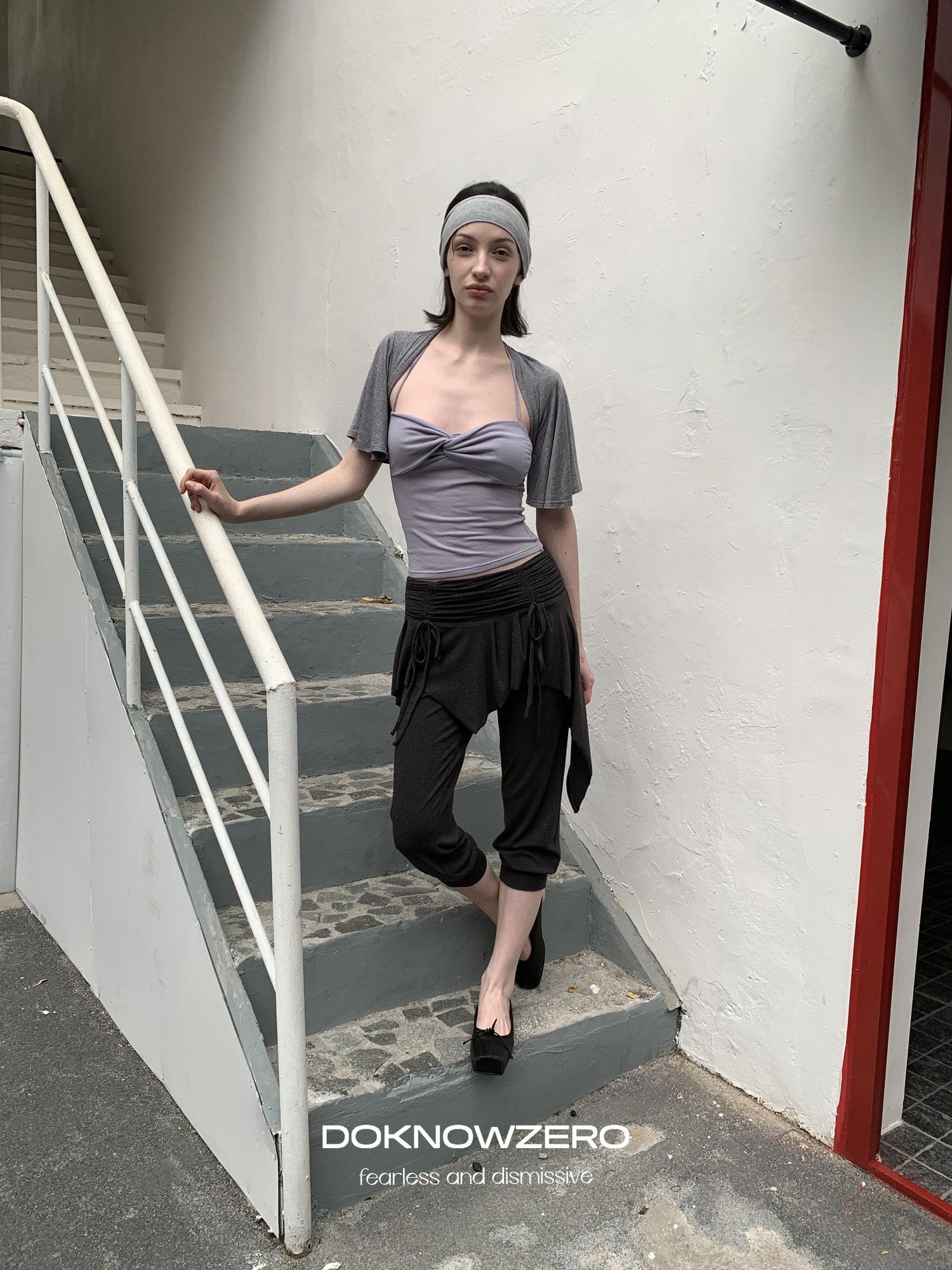 DKZ OFFICIAL Ballet Layered Asym Hem Paneling Women&