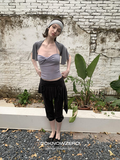 DKZ OFFICIAL Ballet Layered Asym Hem Paneling Women&