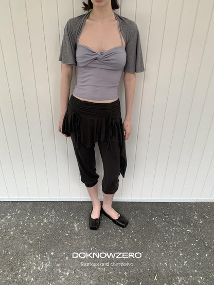 DKZ OFFICIAL Ballet Layered Asym Hem Paneling Women&