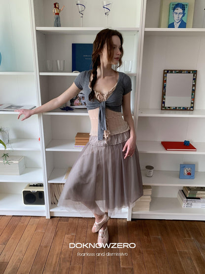 DKZ OFFICIAL Ballet Tulle Mesh A Line Loose Women&