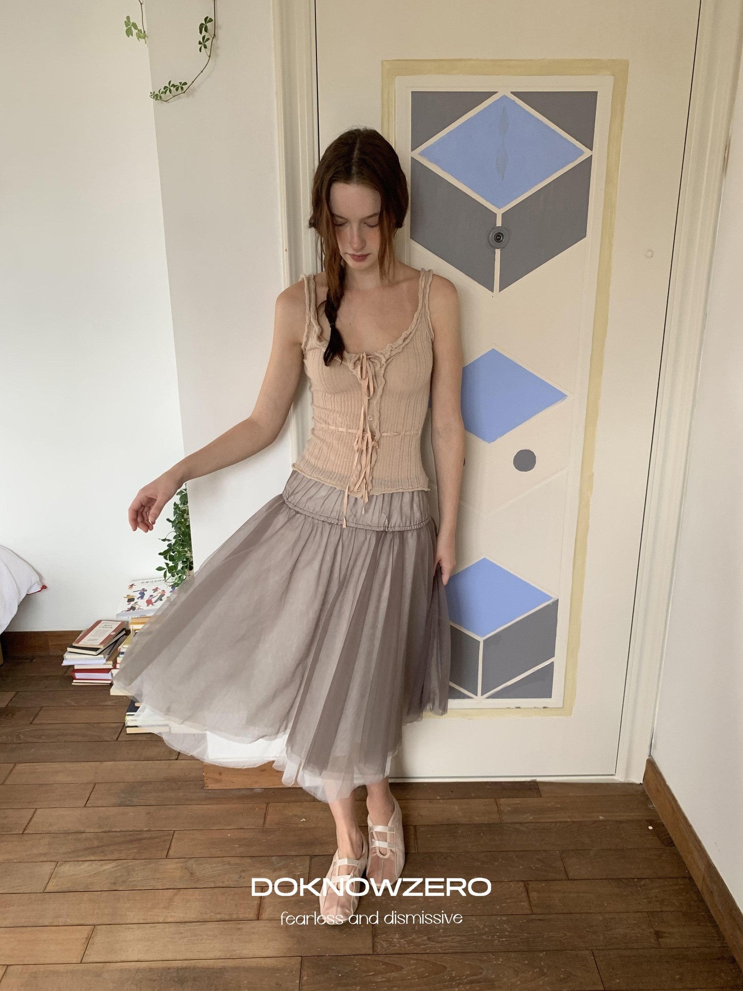 DKZ OFFICIAL Ballet Tulle Mesh A Line Loose Women&