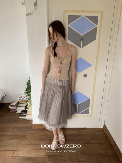 DKZ OFFICIAL Ballet Tulle Mesh A Line Loose Women&