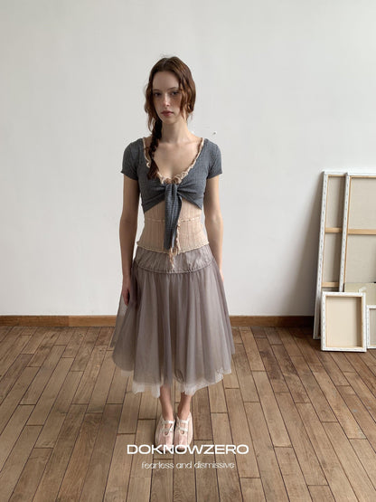 DKZ OFFICIAL Ballet Tulle Mesh A Line Loose Women&
