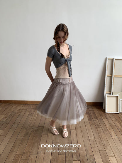 DKZ OFFICIAL Ballet Tulle Mesh A Line Loose Women&