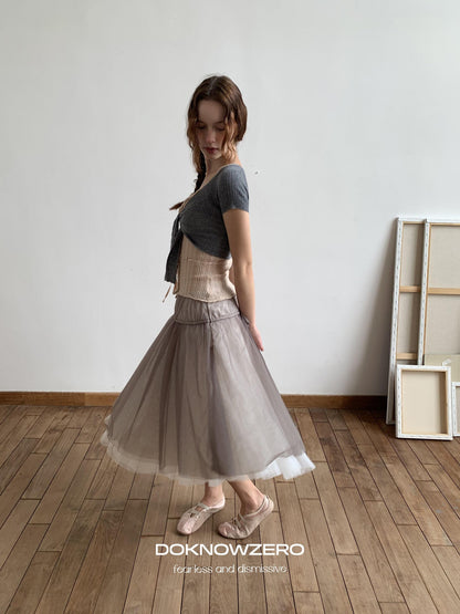DKZ OFFICIAL Ballet Tulle Mesh A Line Loose Women&