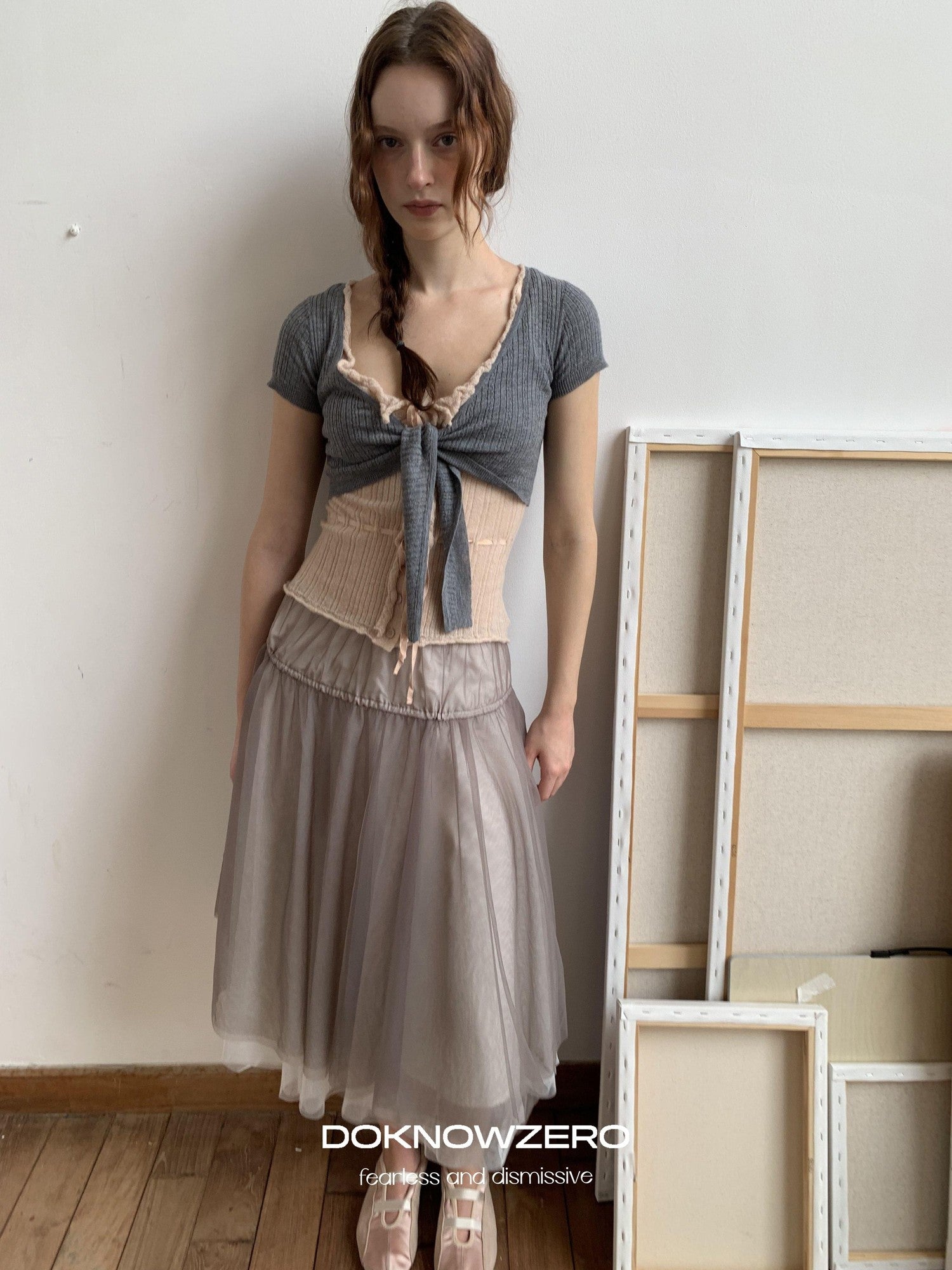 DKZ OFFICIAL Ballet Tulle Mesh A Line Loose Women&