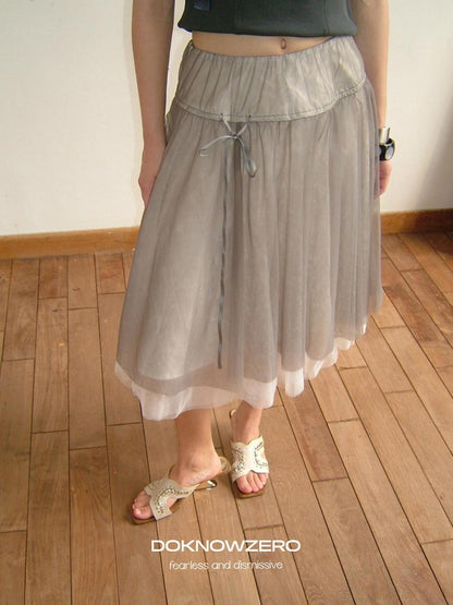 DKZ OFFICIAL Ballet Tulle Mesh A Line Loose Women&