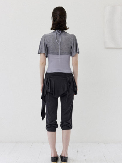 DKZ OFFICIAL Ballet Twist Knotted Halter Slim Fit Women&