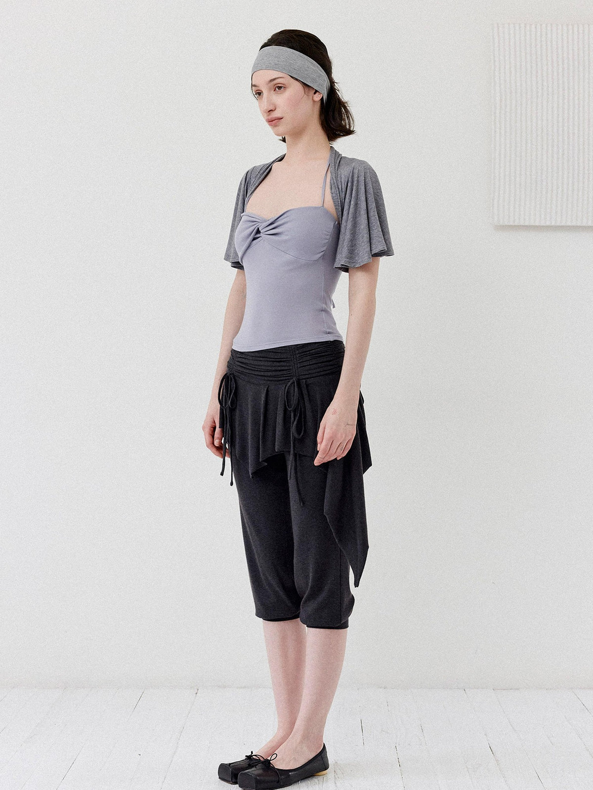 DKZ OFFICIAL Ballet Twist Knotted Halter Slim Fit Women&