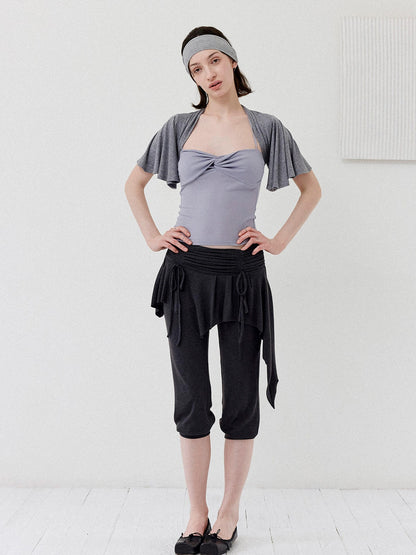 DKZ OFFICIAL Ballet Twist Knotted Halter Slim Fit Women&