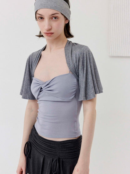 DKZ OFFICIAL Ballet Twist Knotted Halter Slim Fit Women&