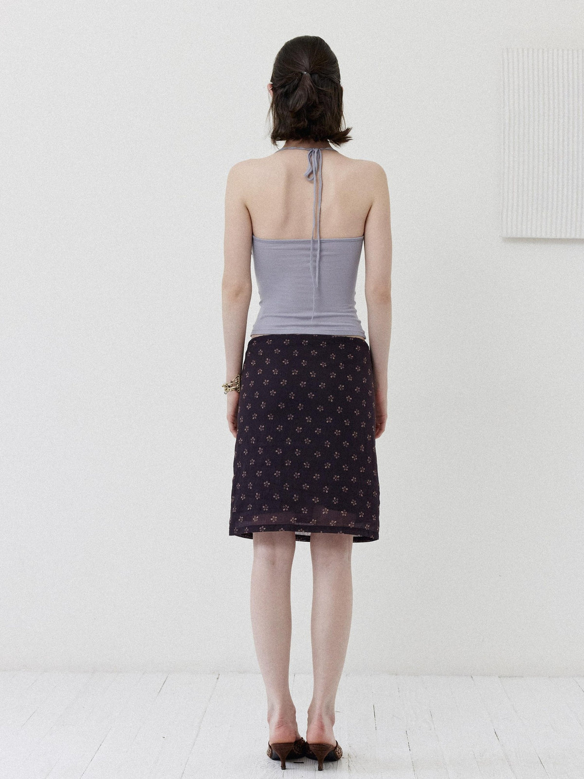 DKZ OFFICIAL Ballet Twist Knotted Halter Slim Fit Women&