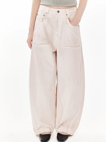DKZ OFFICIAL Banana Fit Flared Jeans For Women Loose Retro Wide Leg Trousers