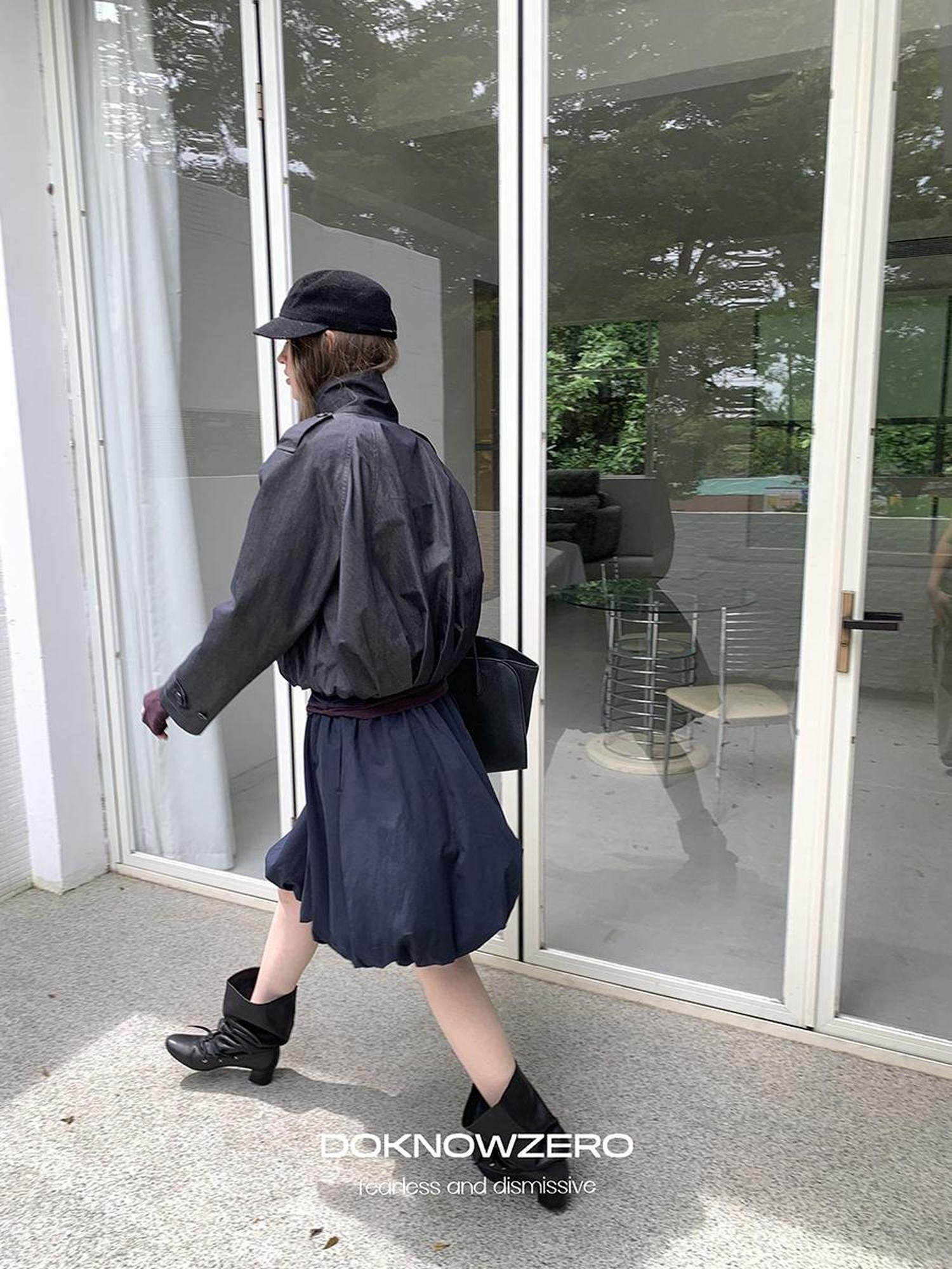 DKZ OFFICIAL Beaded Studded Bubble Mid Waist Slim Fit Women&