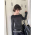 DKZ_OFFICIAL_Beige_One_Shoulder_Pleated_Panel_Slim_Women&