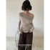 DKZ_OFFICIAL_Beige_One_Shoulder_Pleated_Panel_Slim_Women&