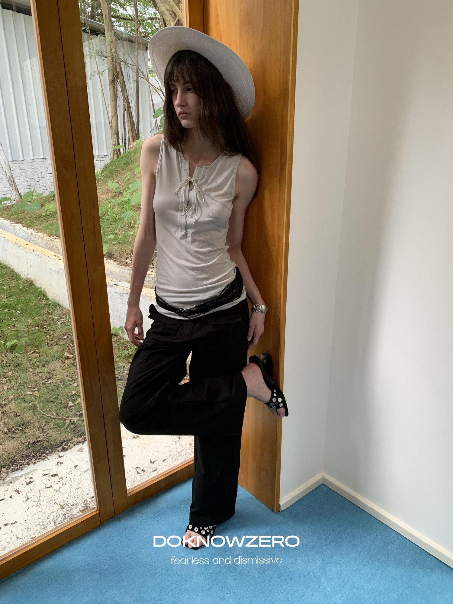 DKZ OFFICIAL Black Cargo Multiple Pockets Vintage Street Women&