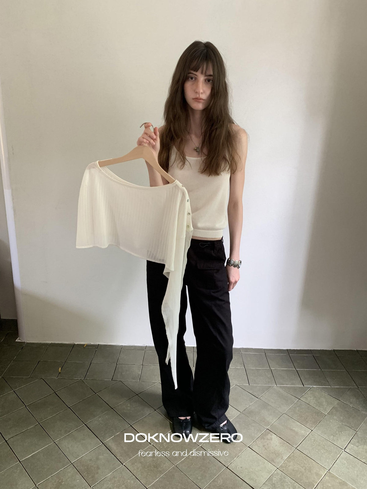 DKZ OFFICIAL Black Cargo Multiple Pockets Vintage Street Women&