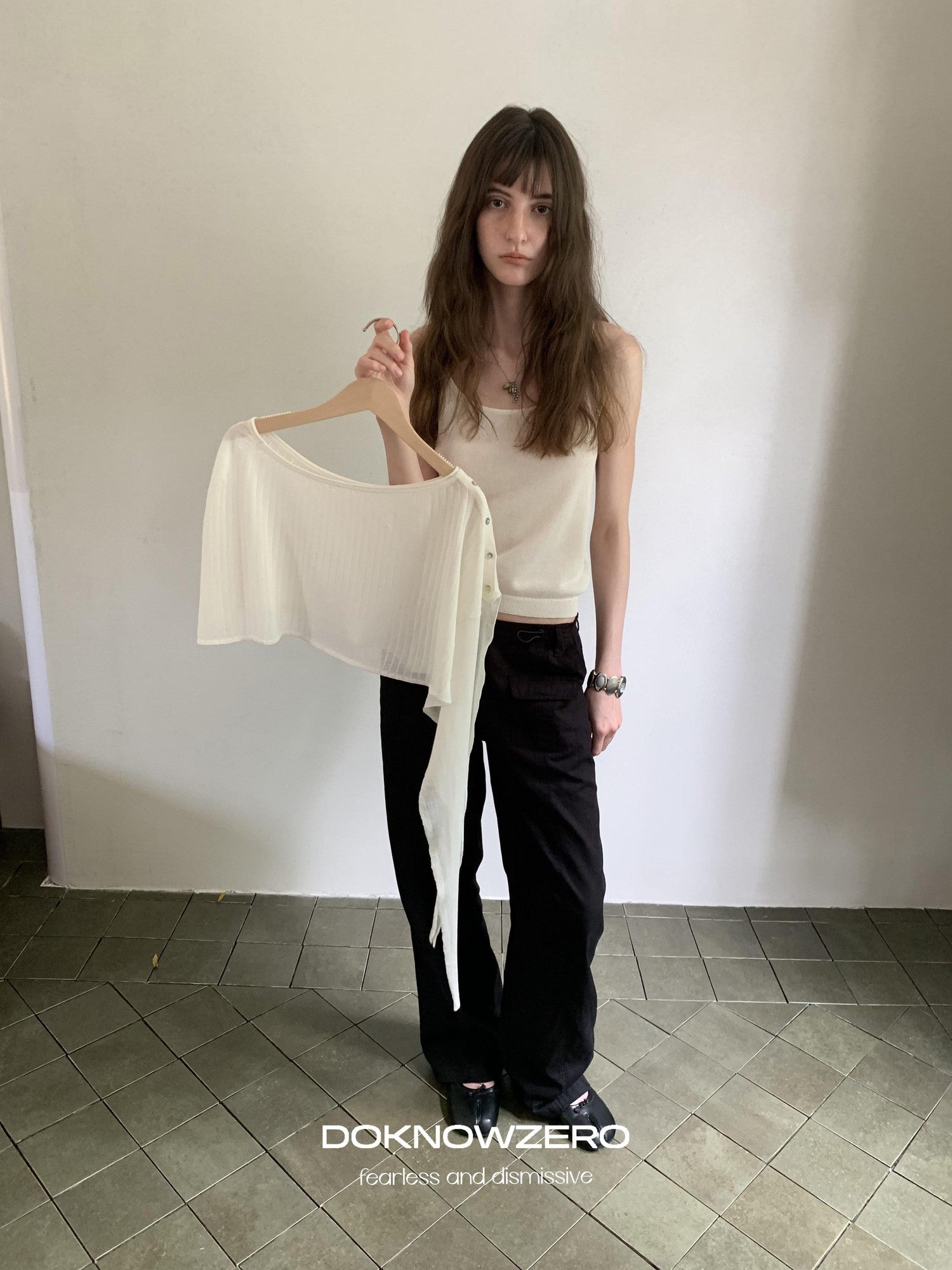 DKZ OFFICIAL Black Cargo Multiple Pockets Vintage Street Women&