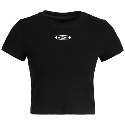 DKZ_OFFICIAL_Black_Cropped_Back_Metal_Buckle_Printed_Women&