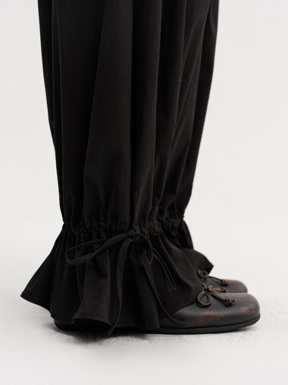 DKZ OFFICIAL Black Drawstring Hem Tapered Cuff Women&