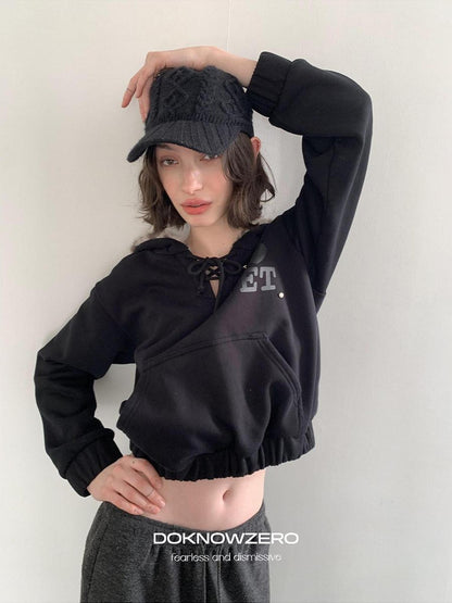 DKZ OFFICIAL Black Leopard Print Fuzzy Hooded Women&