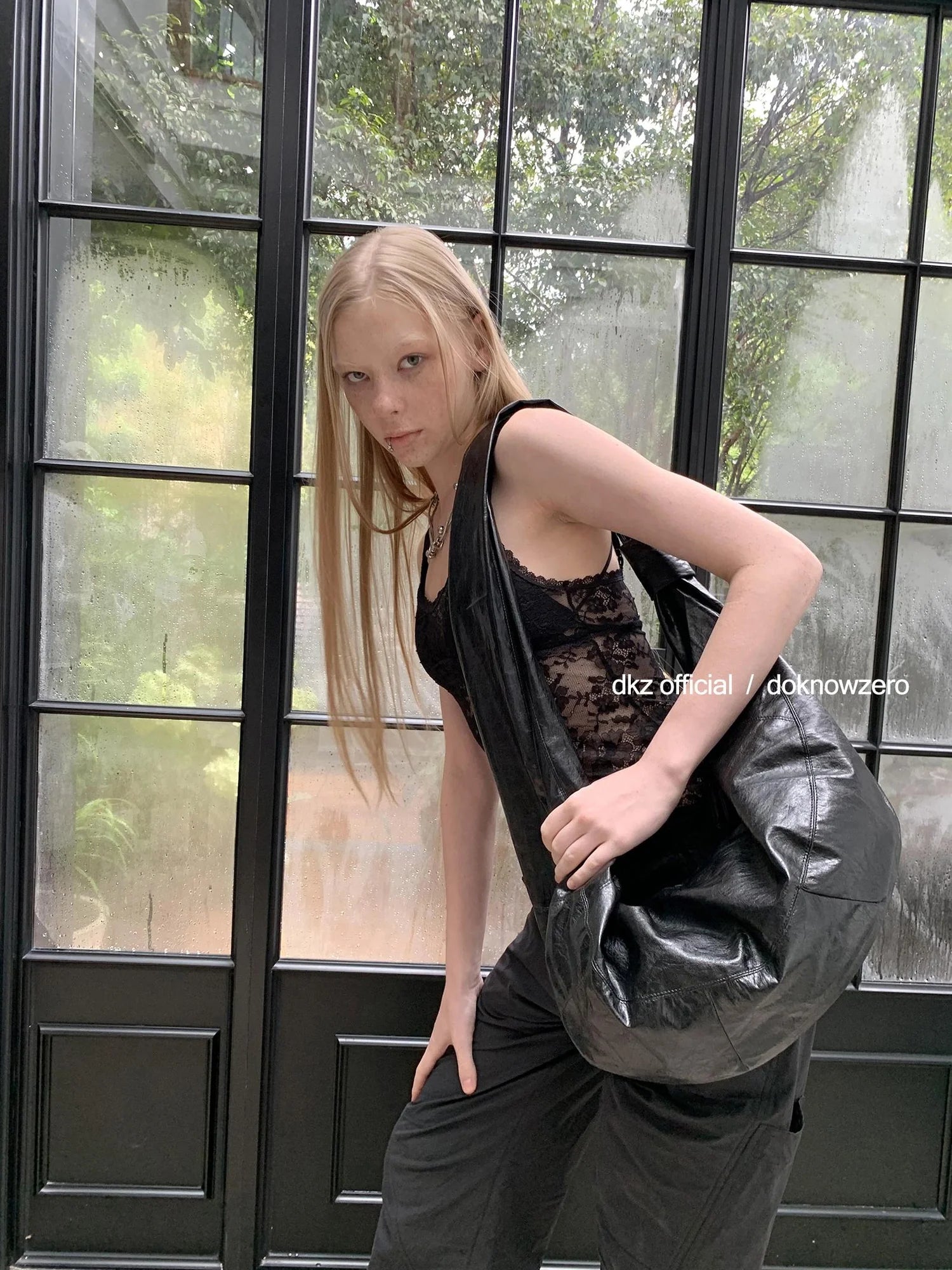 DKZ OFFICIAL Black Sheer Lace Camisole Top