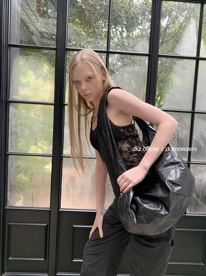 DKZ OFFICIAL Black Sheer Lace Camisole Top