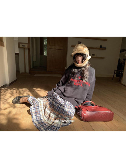 DKZ OFFICIAL Black Slogan Letter Jacquard Women&