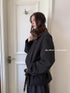 DKZ_OFFICIAL_Black_Stand_Collar_Leopard_Print_Quilted_Waist_Cinching_Coat_MISSTT