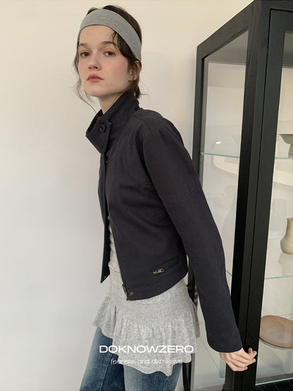DKZ_OFFICIAL_Blue_Cropped_Vintage_Adjustable_Waist_Straight_Cotton_Blend_Women&
