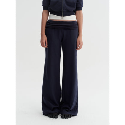DKZ_OFFICIAL_Blue_Hooded_Zip_Cropped_Mid_Sleeve_Micro_Flare_Women&