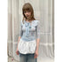 DKZ_OFFICIAL_Blue_Mesh_Plaid_Print_Layered_Slim_Fit_Women&
