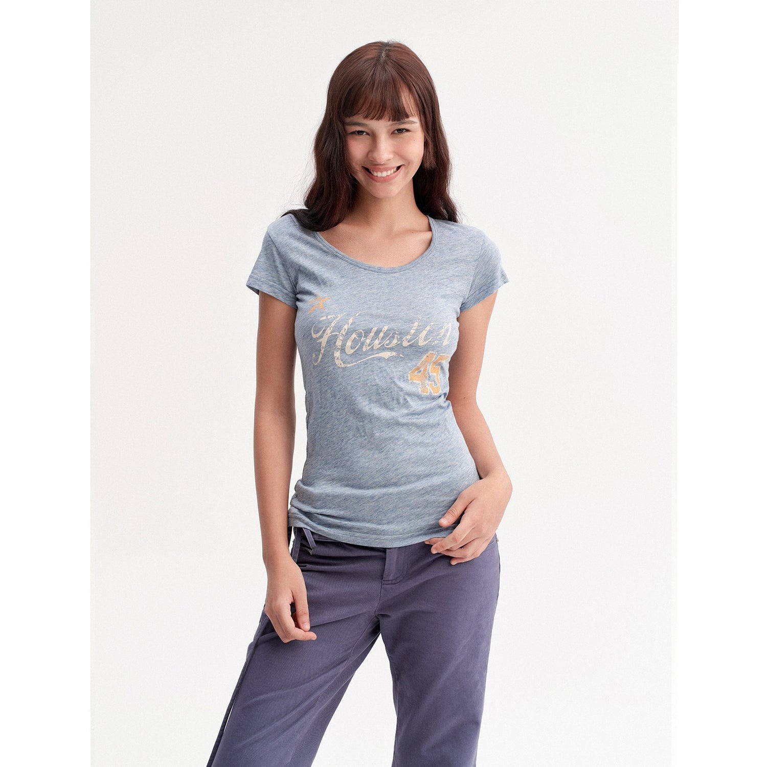DKZ_OFFICIAL_Blue_Vintage_Number_Print_U_Neck_Straight_Fit_Women&