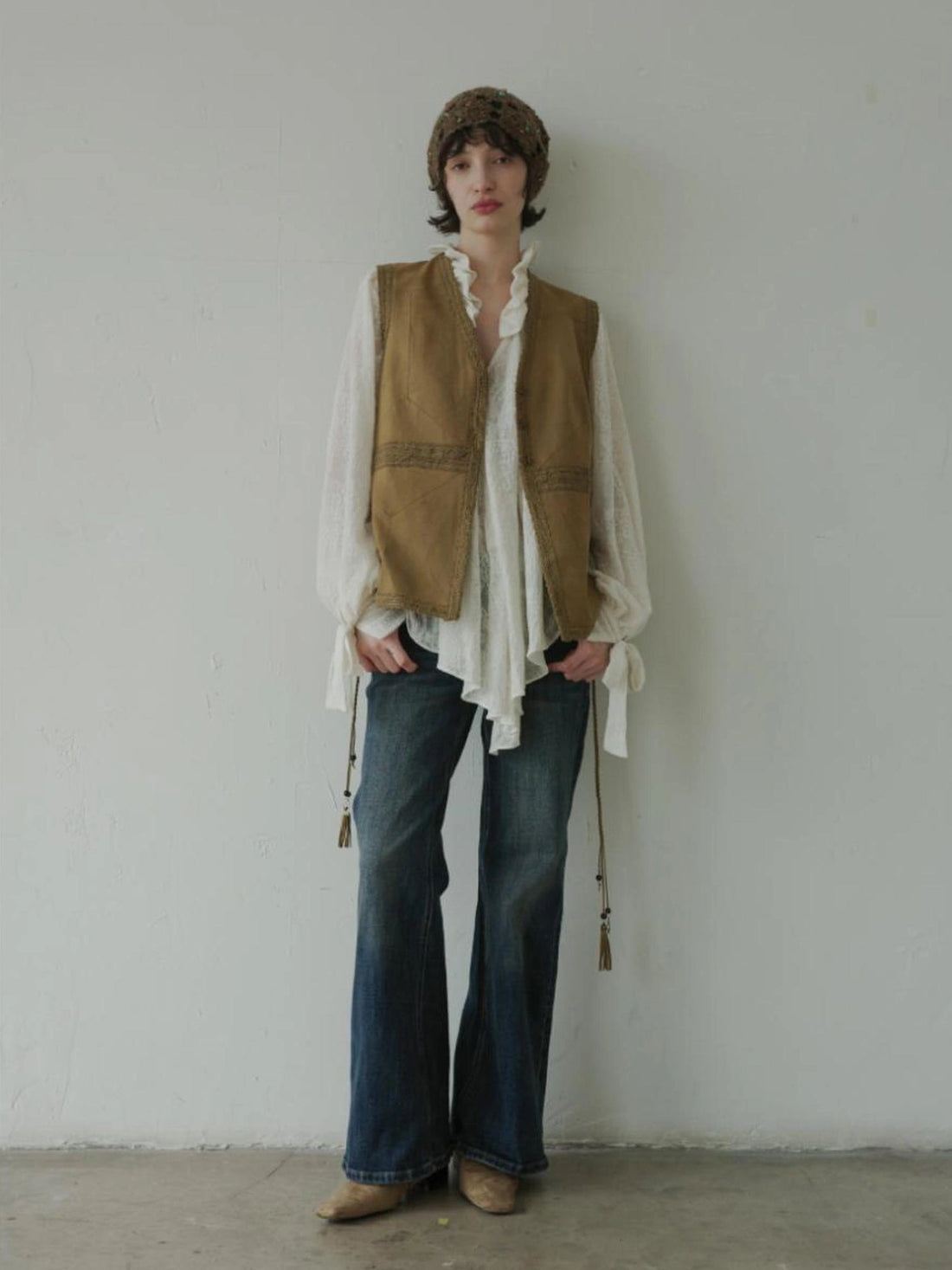 DKZ OFFICIAL Bohemian Suede Vest For Women Retro Layering Sleeveless Top