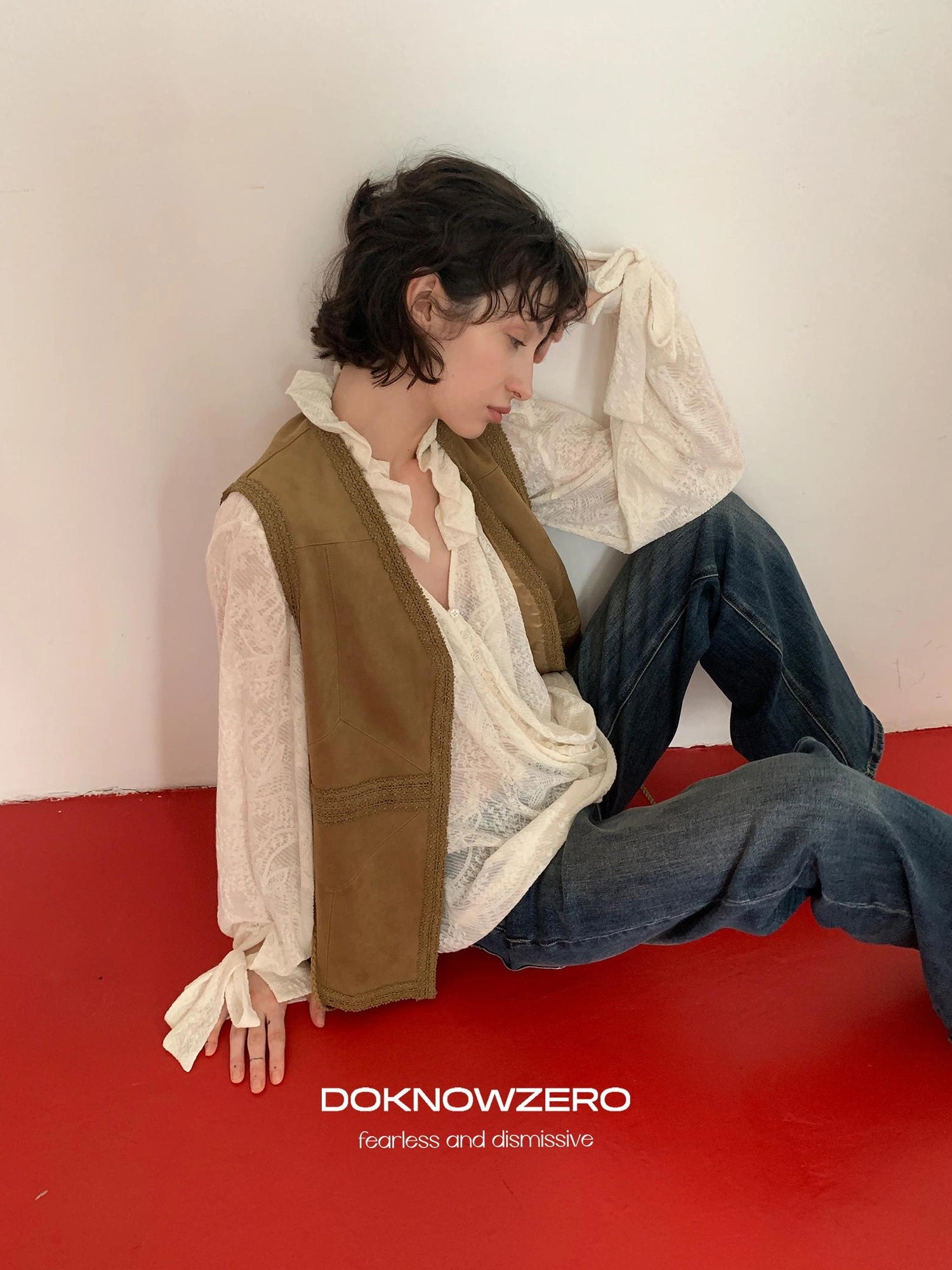 DKZ OFFICIAL Bohemian Suede Vest For Women Retro Layering Sleeveless Top