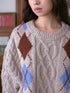 DKZ_OFFICIAL_Camel_Diamond_Cable_Chunky_Round_Neck_Women&