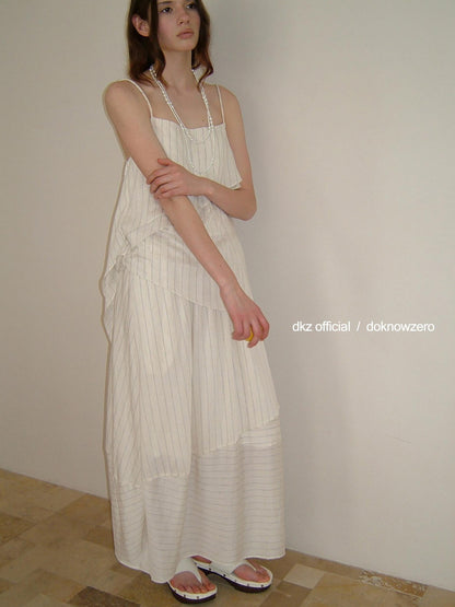 DKZ OFFICIAL Camel Striped Asymmetrical Women&