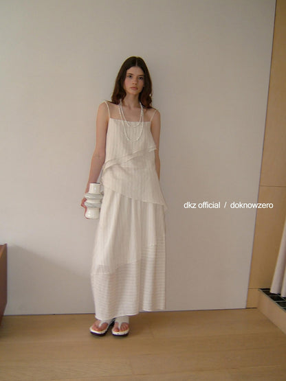 DKZ OFFICIAL Camel Striped Asymmetrical Women&