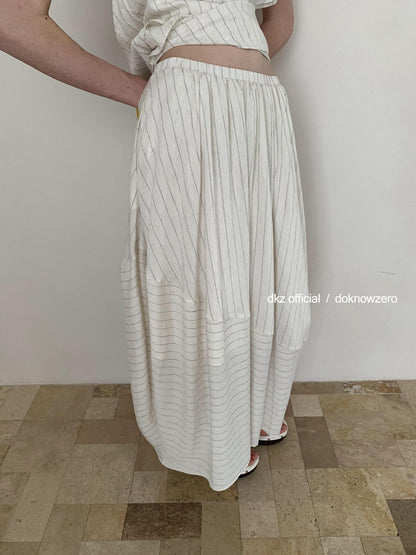 DKZ OFFICIAL Camel Striped Asymmetrical Women&