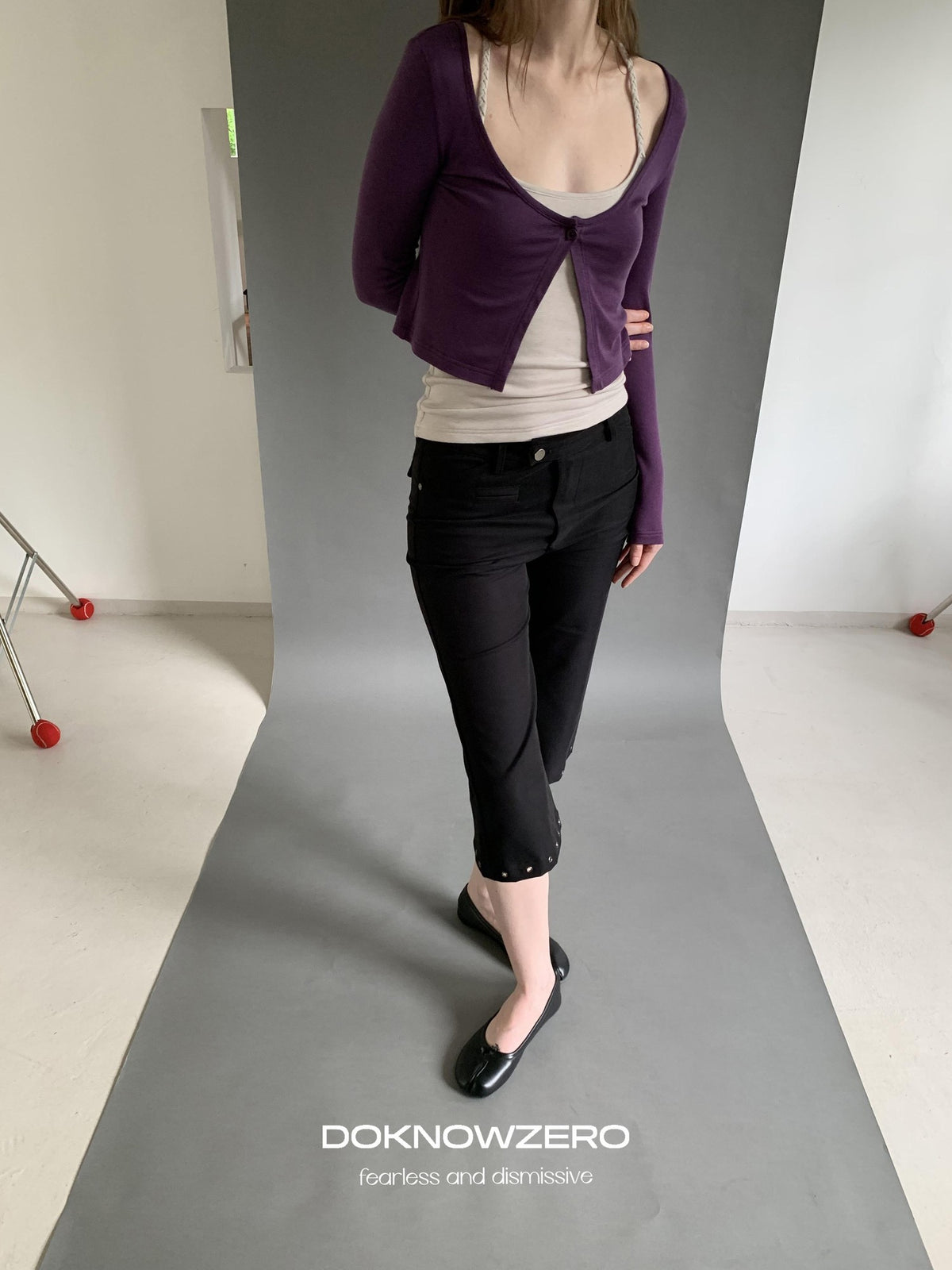 DKZ OFFICIAL Casual Low Waist Straight Leg Women&