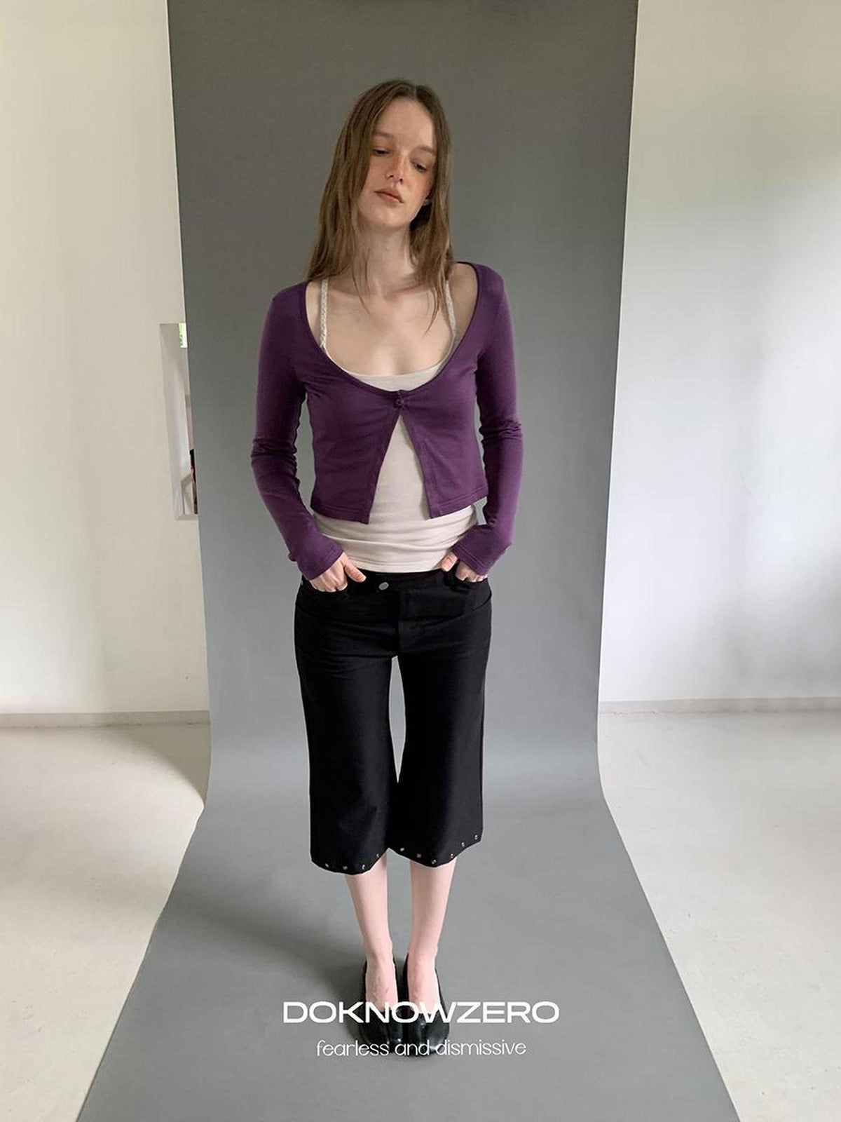 DKZ OFFICIAL Casual Low Waist Straight Leg Women&