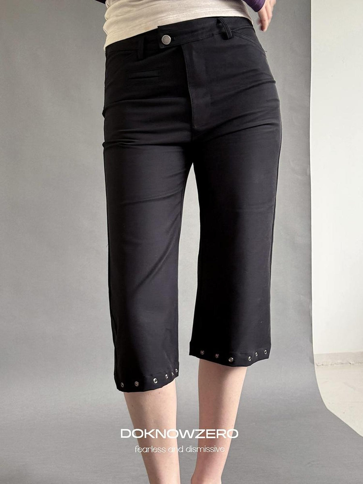 DKZ OFFICIAL Casual Low Waist Straight Leg Women&