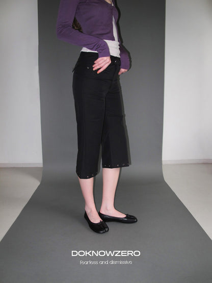 DKZ OFFICIAL Casual Low Waist Straight Leg Women&