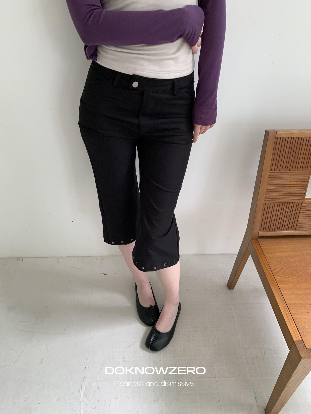 DKZ OFFICIAL Casual Low Waist Straight Leg Women&