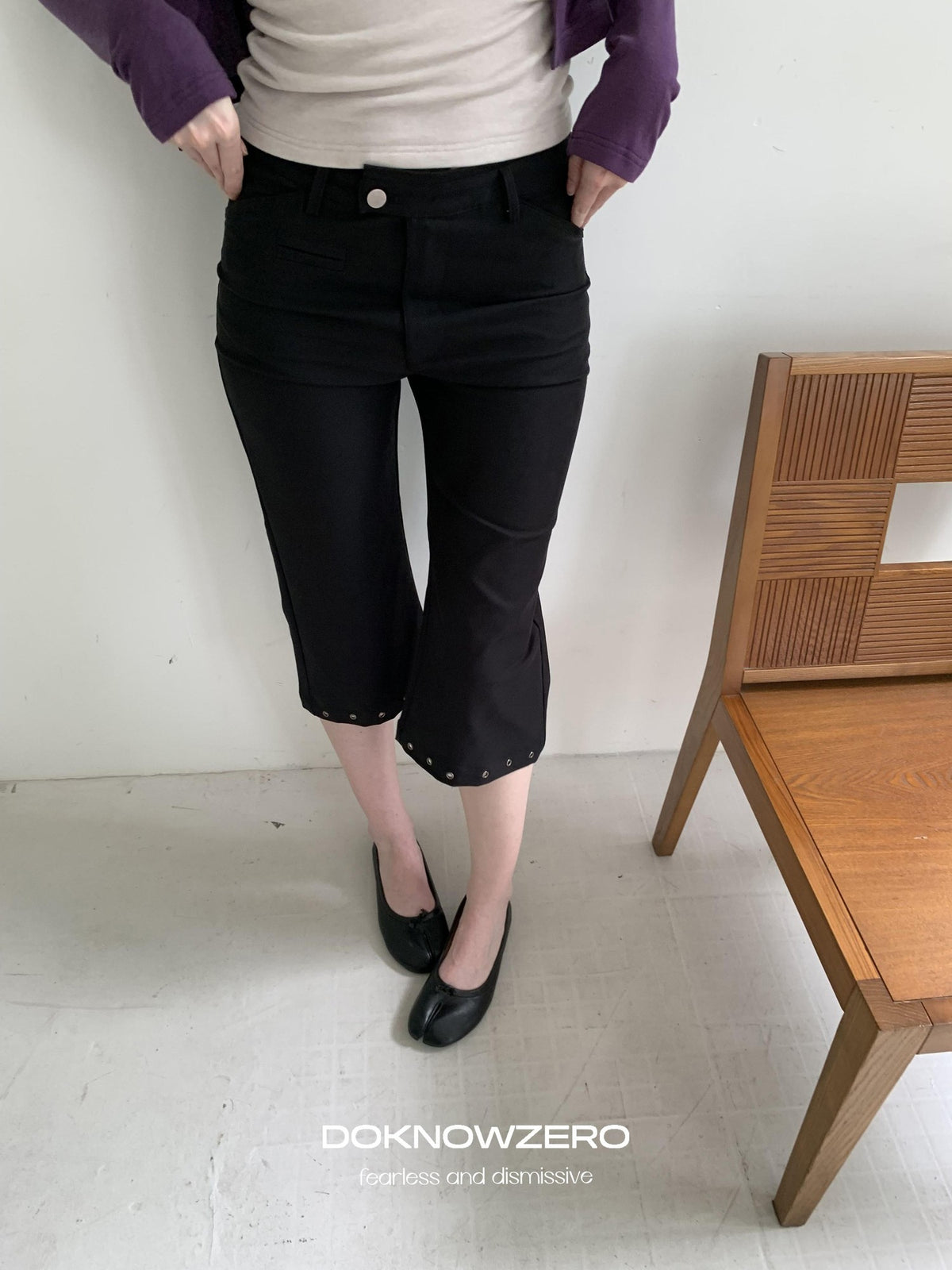 DKZ OFFICIAL Casual Low Waist Straight Leg Women&