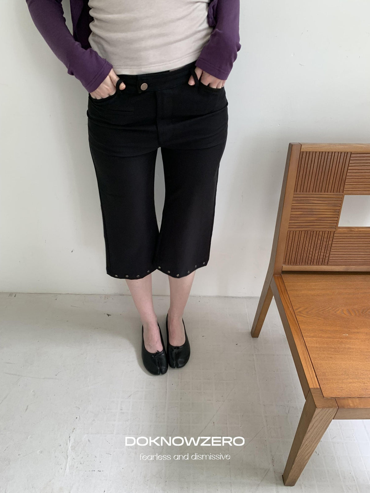 DKZ OFFICIAL Casual Low Waist Straight Leg Women&