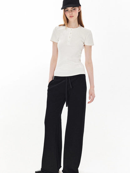 DKZ OFFICIAL Classic Henley Neck Women&