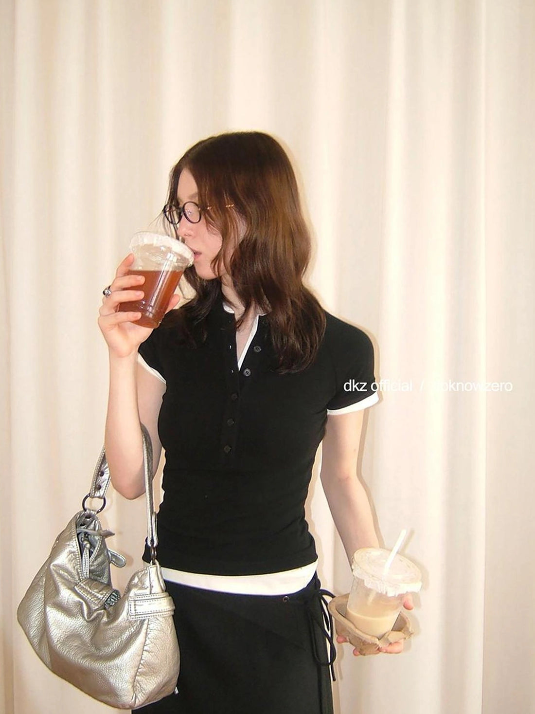 DKZ OFFICIAL Classic Summer Henley T-shirt For Women